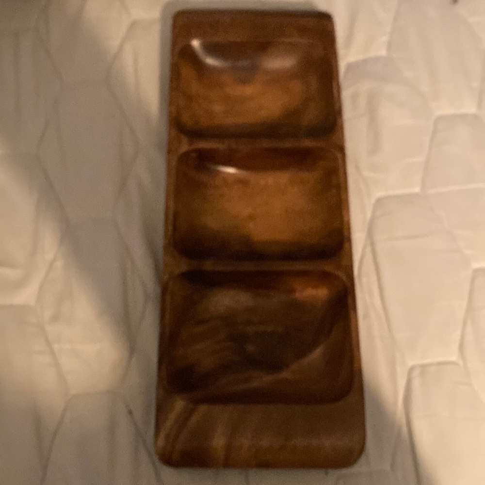 Wood serving tray